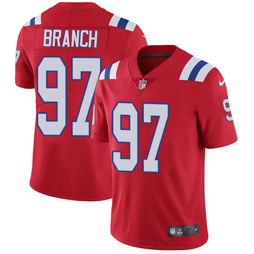 Nike Patriots #97 Alan Branch Red Alternate Men's Stitched NFL Vapor Untouchable Limited Jersey